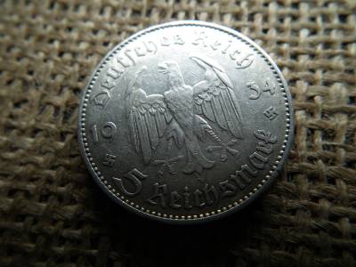 Birodalmi ezüst 5 márka 1934 J , Reichsmark Potsdam helyőrségi templom Birodalmi ezüst 5 márka 1934 J , Reichsmark Potsdam helyőrségi templom