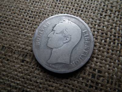 Venezuela ezüst 5 bolivares 1889   Venezuela ezüst 5 bolivares 1889