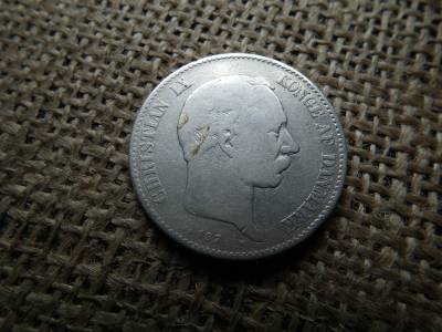 Dánia ezüst 2 kroner 1875 , korona 