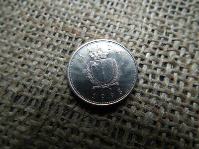 Málta 10 cents 1998 , cent ,   Verdefényes  Málta 10 cents 1998 , cent ,   Verdefényes