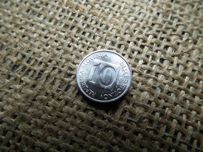 Szlovénia 10 Stotinov 1993 , verdefényes 