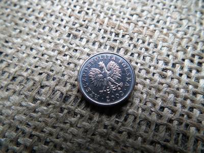 Lengyelország 10 groszy 2002 , verdefényes 