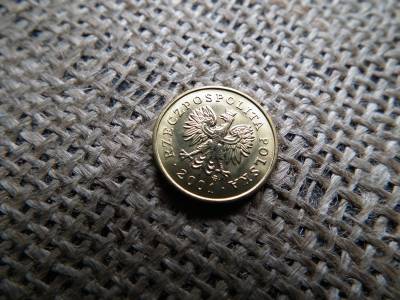 Lengyelország 2 groszy 2001 , verdefényes 