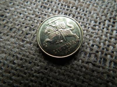 Litvánia 50 centu 1997 , verdefényes 