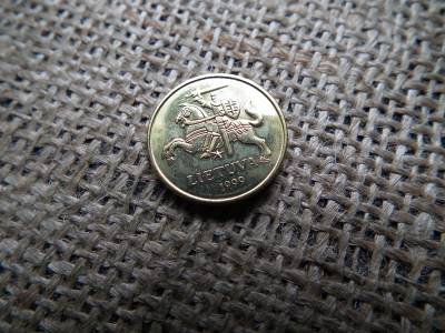 Litvánia 20 centu 1999 , verdefényes 