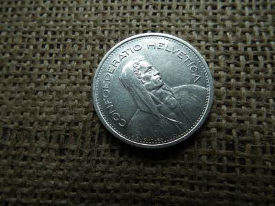 Svájc , ezüst 5 frank 1954 B , francs 