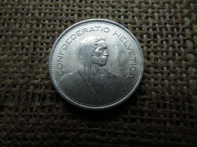 Svájc , ezüst 5 frank 1969 B , francs  Svájc , ezüst 5 frank 1969 B , francs