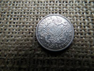 Lettország ezüst 1 lats 1924  Lettország ezüst 1 lats 1924