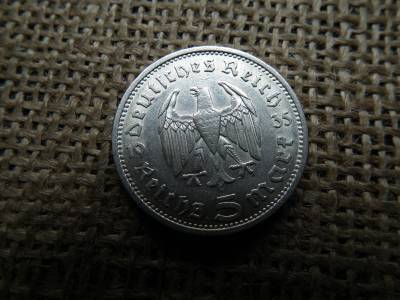 Birodalmi ezüst 5 márka 1935 F Birodalmi ezüst 5 márka 1935 F