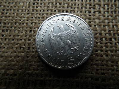 Birodalmi ezüst 5 márka 1935 G