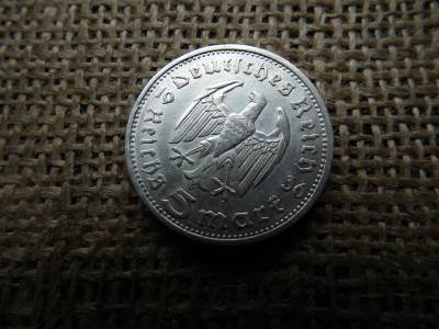 Birodalmi ezüst 5 márka 1936 E 