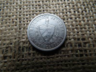 Kuba , ezüst 10 centavos 1948