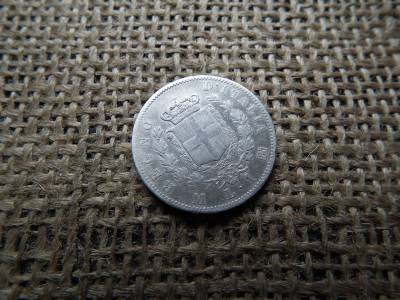 Olaszország , ezüst 1 líra 1863 , lira , 