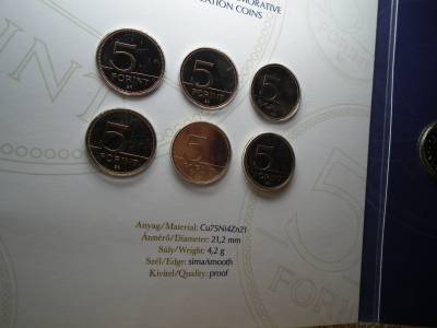 2021. évi forgalmi sor a 75 éves FORINT emlékérmékkel Proof RITKA ár/sor 2021. évi forgalmi sor a 75 éves FORINT emlékérmékkel Proof RITKA ár/sor