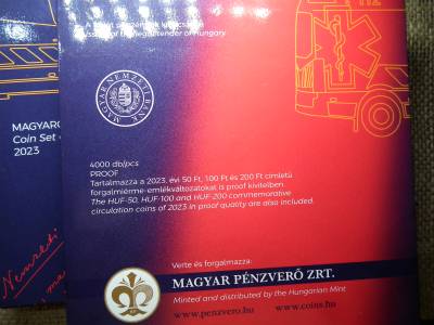 2023 PP proof forgalmi sor - komplett évjárat Petőfi / Honvédség / Mentőszolgálat érmékkel , ár / sor 