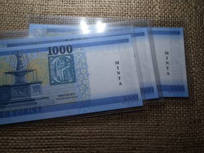 1000 forint 2023 JK , UNC , alacsony sorszám , MINTA , ritka ! 4 db sorszámkövető ! 