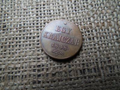 1 krajcár 1848 , gyönyörű 1 krajcár 1848 , gyönyörű