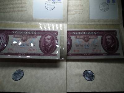 Sorszámkövető 100 Forint 1995 UNC bankjegy bliszter 1991 50 fillér érmés boríték , bliszter ! Ritka Sorszámkövető 100 Forint 1995 UNC bankjegy bliszter 1991 50 fillér érmés boríték , bliszter ! Ritka
