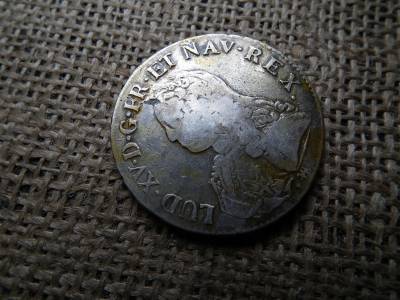 Franciaország , ezüst 1 ecu 1728 H , écu , Louis XV Franciaország , ezüst 1 ecu 1728 H , écu , Louis XV