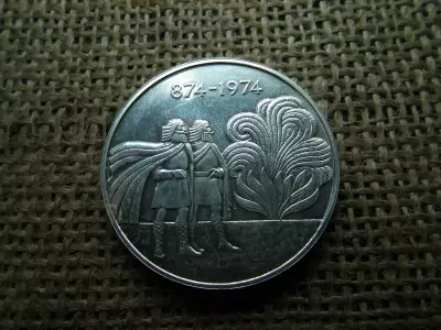 Izland , ezüst 1000 Krónur 1974 ,  kronur, korona 