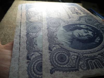 500 pengő 1945 3 db sorszámközeli 