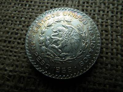 Mexikó , ezüst 1 peso 1958 , extra Mexikó , ezüst 1 peso 1958 , extra
