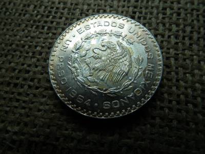 Mexikó , ezüst 1 peso 1964 , extra Mexikó , ezüst 1 peso 1964 , extra
