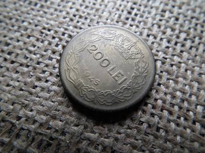 Románia 200 lei 1945 , I. Mihály Románia 200 lei 1945 , I. Mihály