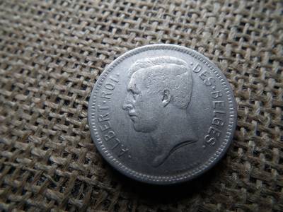 Belgium , 1 Belga / 5 frank 1931 - I. Albert francia szöveg Belgium , 1 Belga / 5 frank 1931 - I. Albert francia szöveg