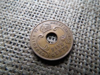 Kelet Afrika 5 cent 1943 - VI. György , cents  Kelet Afrika 5 cent 1943 - VI. György , cents