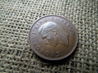 Új Zéland 1/2 Penny 1944 - VI. György 1. típus