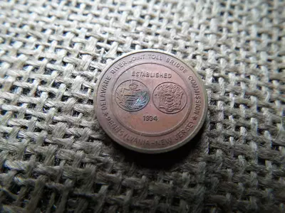 Pennsylvania , New Jersey híd zseton  , token , 1934