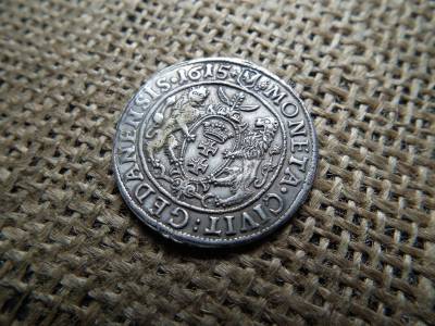 Zsigmond ezüst 1/4 tallér 1615 , Danzing , így nagyon ritka , nagyon szép  Zsigmond ezüst 1/4 tallér 1615 , Danzing , így nagyon ritka , nagyon szép