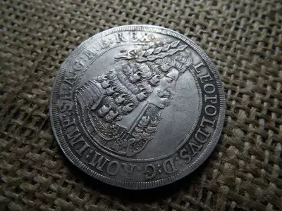 Lipót , ezüst tallér 1699 , nagyon szép 