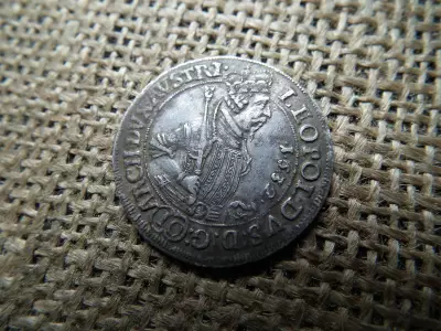 Lipót , ezüst 10 krajcár 1632 , nagyon szép 