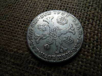 Ferenc , ezüst tallér 1763 , koronatallér  Ferenc , ezüst tallér 1763 , koronatallér