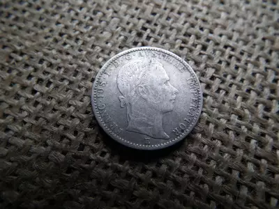 Ezüst 1/4 florin 1859 E , ritkább ! 