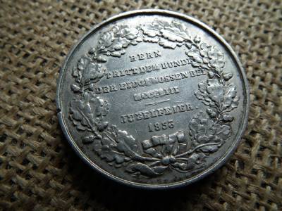 Svájc , Bern , Ón emlékérem 1853 , A konföderációhoz való 500. éves csatlakozás  Svájc , Bern , Ón emlékérem 1853 , A konföderációhoz való 500. éves csatlakozás