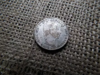 Ezüst 1/4 florin 1860 V , ritkább 