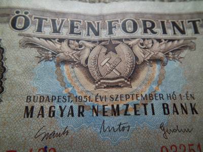 50 forint 1951 , Rákosi címer ,ritka 