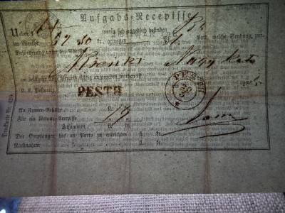 Elismervény 1865 , Pesth ! Osztrák Magyar Monarchia 