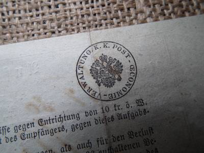 Elismervény 1865 , Pesth ! Osztrák Magyar Monarchia 