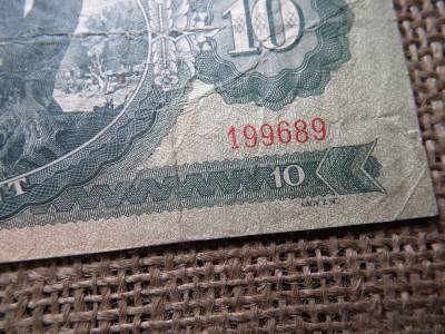 10 forint 1949 , Rákosi címer , 1996 -ban születetteknek jó ajándék lehet a sorszám miatt 