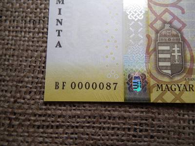 5000 forint 2020 BF , MINTA , alacsony sorszám 87 , UNC