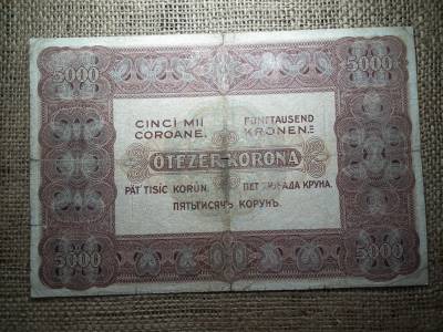 5000 korona 1920 , ötezer , szép 