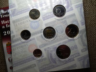 Hatvanéves a forint dísztokos forgalmi sor 2006 BU ! PP ezüst 1 forint 1946 