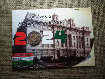 100 éves az MNB 100 forint 2024 ,  Sorszámozott bliszter ! Ritka ! Alacsony sorszám 081