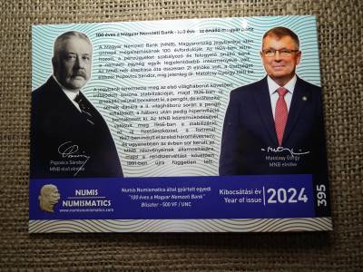 100 éves az MNB 100 forint 2024 ,  Sorszámozott bliszter ! 