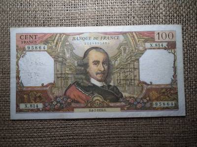 Franciaország 100 francs 1974 , frank 