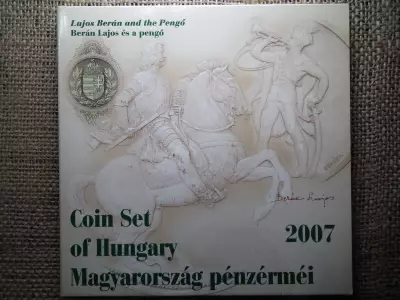 Berán Lajos forint forgalmi sor 2007 BU , Benne a tervezet ezüst 1 - 5 pengő 1938 